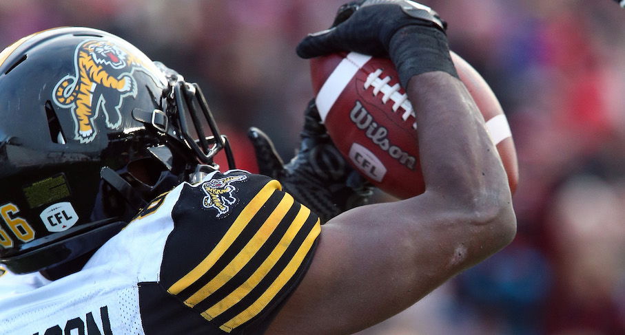 Ticats receiver Bralon Addison. Photo Scott Grant / CFLPhotoArchive.com