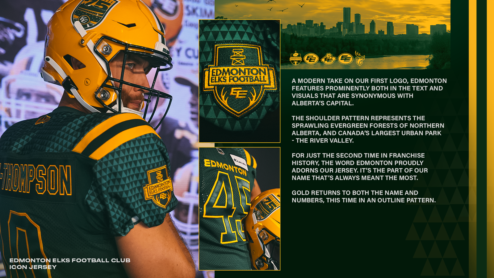 Uniform Edmonton Elks Jerseys Edmonton Elks New Era Mens EE Away