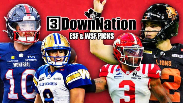 3DownNation CFL সরাসরি এবং স্প্রেডের বিরুদ্ধে তুলেছে: পূর্ব এবং পশ্চিম সেমিফাইনাল 3DownNation CFL সরাসরি এবং স্প্রেডের বিরুদ্ধে তুলেছে: পূর্ব এবং পশ্চিম সেমিফাইনাল